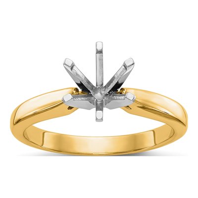 14K Two-Tone Gold Solitaire for Ring Mounting – view 7