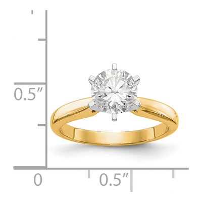 14K Two-Tone Gold Solitaire for Ring Mounting – view 8
