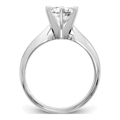 14K White Gold Solitaire Engagement Ring Mounting – view 2