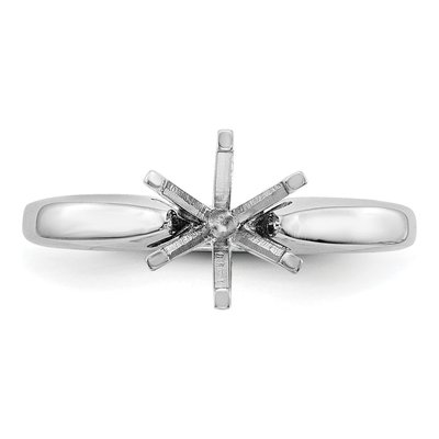 14K White Gold Solitaire Engagement Ring Mounting – view 4