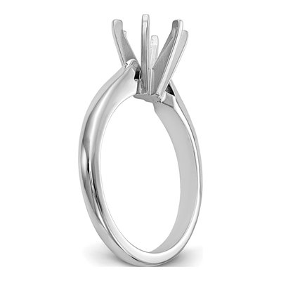 14K White Gold Solitaire Engagement Ring Mounting – view 6
