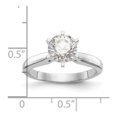 14K White Gold Solitaire Engagement Ring Mounting – view 7