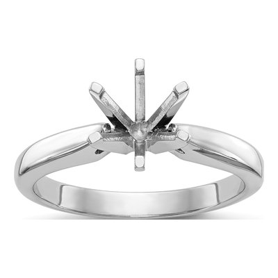 14K White Gold Solitaire Engagement Ring Mounting – view 8