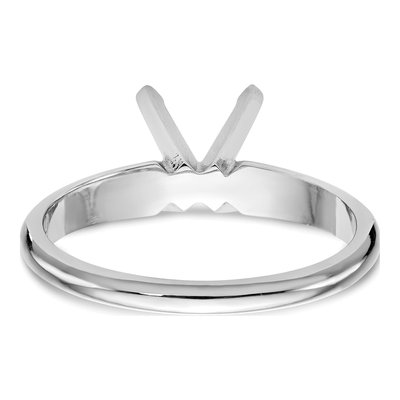 14K White Gold Princess Solitaire Ring Mounting – view 5