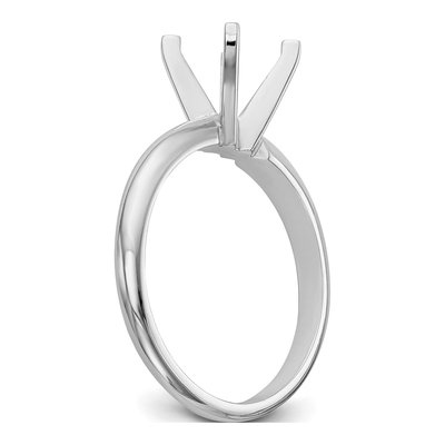 14K White Gold Princess Solitaire Ring Mounting – view 6