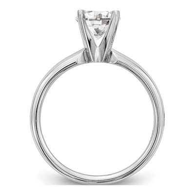 14K White Gold Comfort-Fit Engagement Ring Mounting – view 2