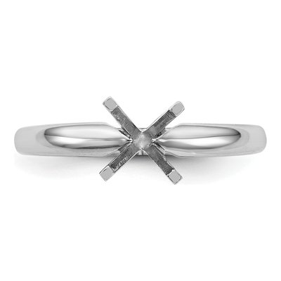14K White Gold Comfort-Fit Engagement Ring Mounting – view 4
