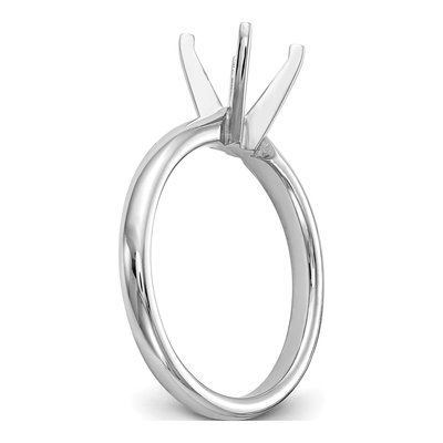 14K White Gold Comfort-Fit Engagement Ring Mounting – view 6