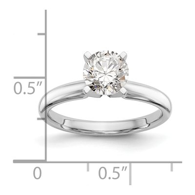 14K White Gold Comfort-Fit Engagement Ring Mounting – view 7