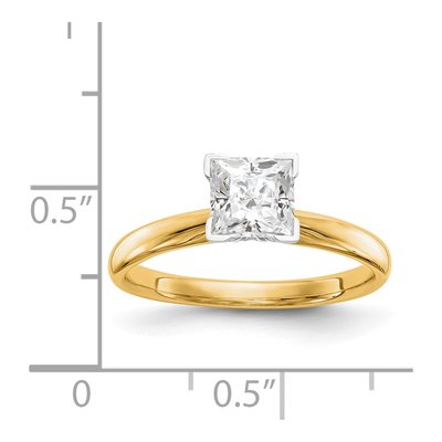 14K Two-Tone Gold Comfort-Fit Solitaire Ring Mounting – view 5
