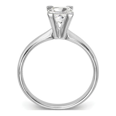 14K White Gold Comfort-Fit Ring Mounting – view 2