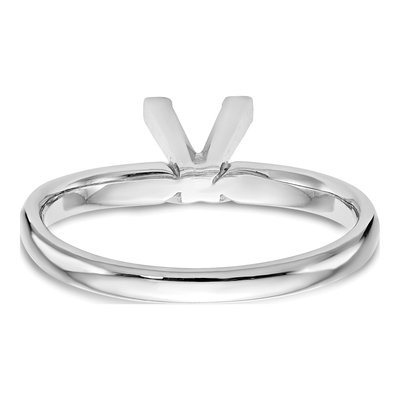 14K White Gold Comfort-Fit Ring Mounting – view 5