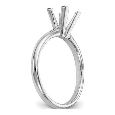 14K White Gold Comfort-Fit Ring Mounting – view 6