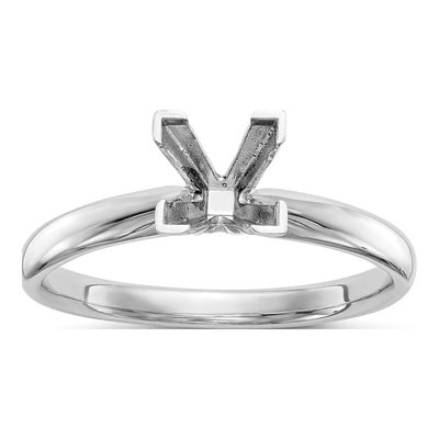 14K White Gold Comfort-Fit Ring Mounting – view 8