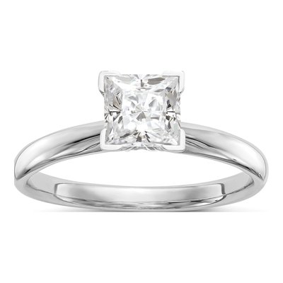 14K White Gold Comfort-Fit Ring Mounting