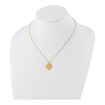 18in Gold-Plated Engravable Heart Necklace – view 3