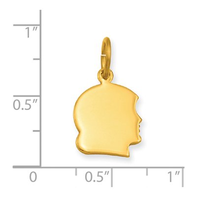 Gold-Plated Engravable Girl Charm – view 4