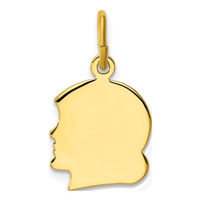 Gold-Plated Engravable Girl Charm – view 5