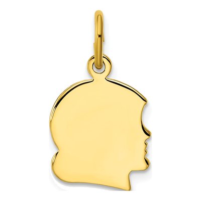 Gold-Plated Engravable Girl Charm