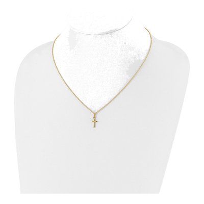Gold-Plated Cross Necklace, 18 in – view 3