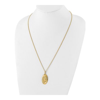 Gold-Plated St. Christopher Necklace, 24" – view 3