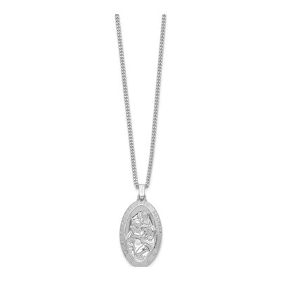 St. Christopher Medal Necklace, 24in – view 2