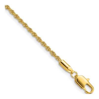 20" Gold-Plated Rope Chain, 2mm