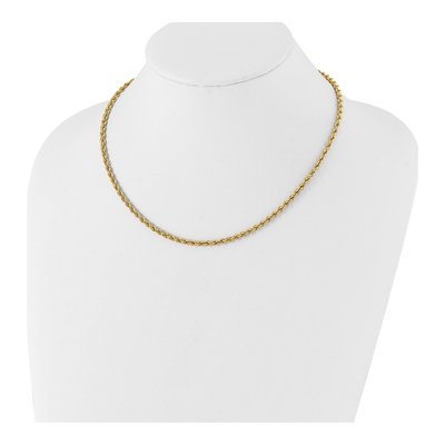 18in Gold-Plated Diamond Cut Rope Chain – view 2