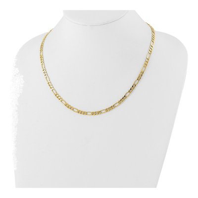 18in Figaro Chain Necklace, Gold-Plated – view 2