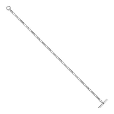 Men's Rhodium-Plated Figaro Tie Chain – view 2