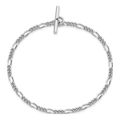 Men's Rhodium-Plated Figaro Tie Chain – view 4