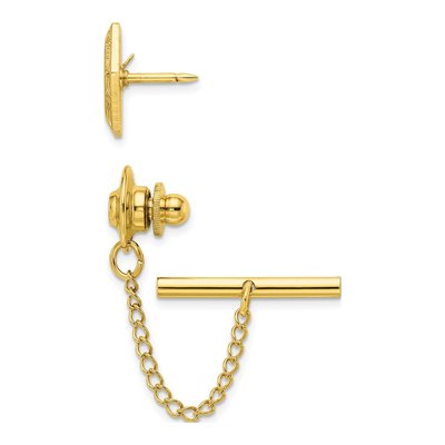 Men's Gold-Plated Hexagon Tie Tac – view 2