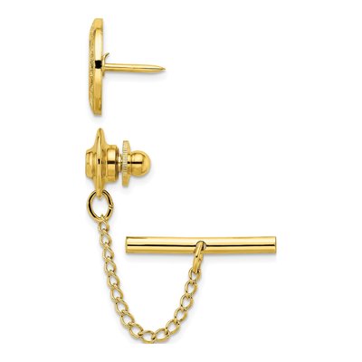 Gold-Plated Engravable Tie Tac – view 2