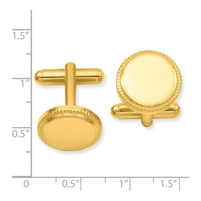 Gold-Plated Engravable Cuff Links – view 2