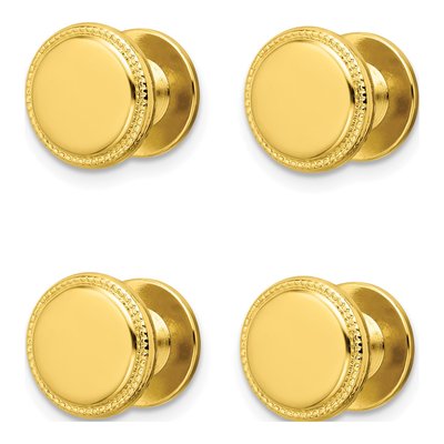Men's Gold-Plated Tuxedo Studs Set