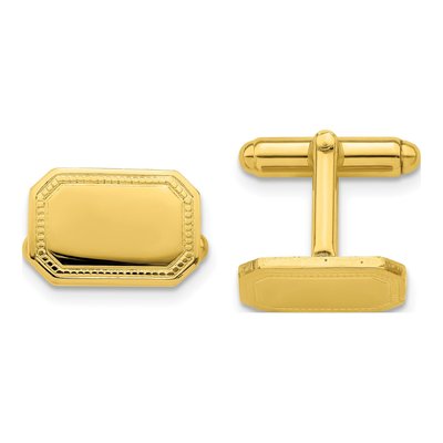 Engravable Gold-Plated Cuff Links