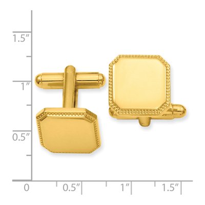 Gold-Plated Engravable Cuff Links – view 2