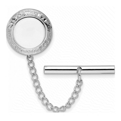 Men's Engravable Round Tie Tac