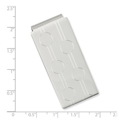 Men's Rhodium-Plated Engravable Money Clip – view 3