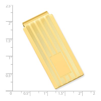 Men's Gold-Plated Engravable Hinged Money Clip – view 3