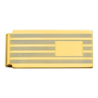 Men's Gold-Plated Engravable Hinged Money Clip