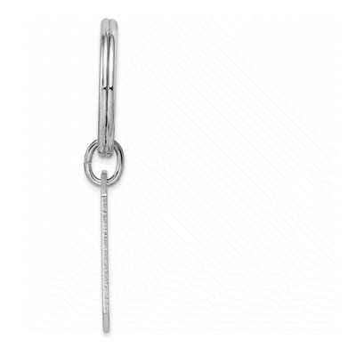 Engravable Cross Key Ring, Rhodium-Plated – view 3