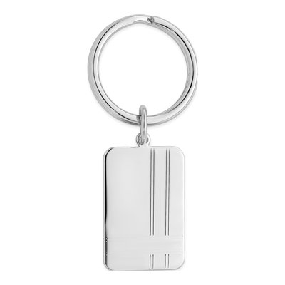 Men's Engravable Criss Cross Key Ring
