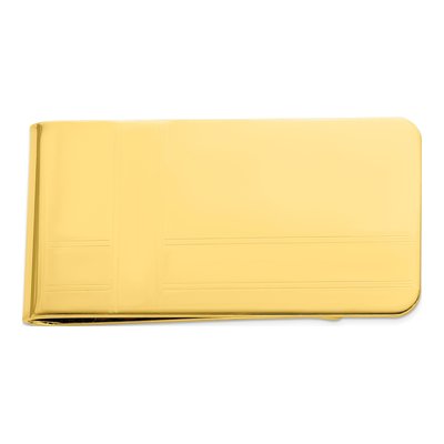 Engravable Gold-Tone Money Clip