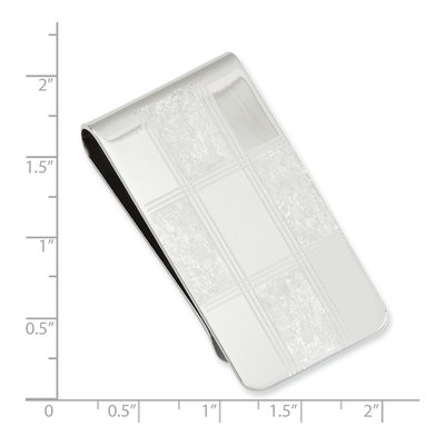 Men's Engravable Rhodium Money Clip – view 3