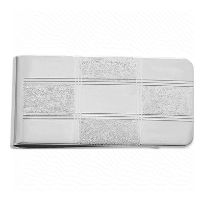 Men's Engravable Rhodium Money Clip