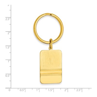 Gold-Plated Satin Key Ring for Men – view 3