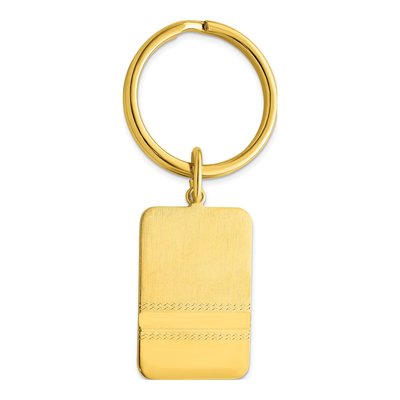 Gold-Plated Satin Key Ring for Men