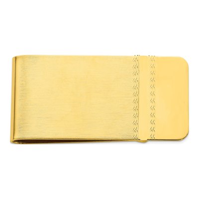 Men's Gold-Plated Satin Money Clip