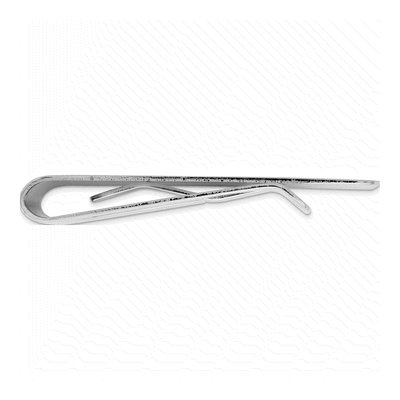 Rhodium Money Clip with Swirl Pattern – view 2